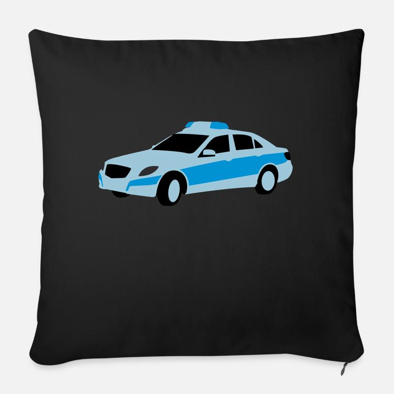 polizei - Sofakissenbezug 45 x 45 cm - Schwarz