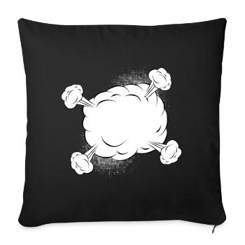 Empty comic fight cloud for your own texts & motifs - Sofa pillowcase 17,3'' x 17,3'' (45 x 45 cm) - black - Front