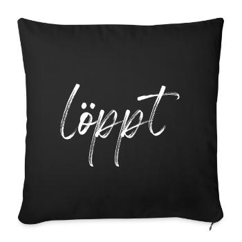 Löppt vintage Low German Northern Germany Moin - Sofa pillowcase 17,3'' x 17,3'' (45 x 45 cm) - black - Front