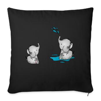 Lea & Leo - Sofakissenbezug 45 x 45 cm - Schwarz - Vorne