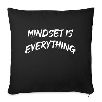 Mindset is everything - Sofakissenbezug 45 x 45 cm - Schwarz - Vorne