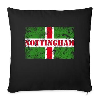 Nottingham Vintage - Sofakissenbezug 45 x 45 cm - Schwarz - Vorne