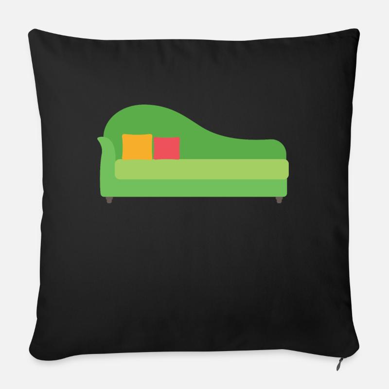 sofa - Sofakissenbezug 45 x 45 cm - Schwarz