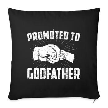 Promoted To Godfather - Sofa pillowcase 17,3'' x 17,3'' (45 x 45 cm) - black - Front