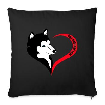 re heart one heart and soul - Housse de coussin décorative 45 x 45 cm - noir - Devant