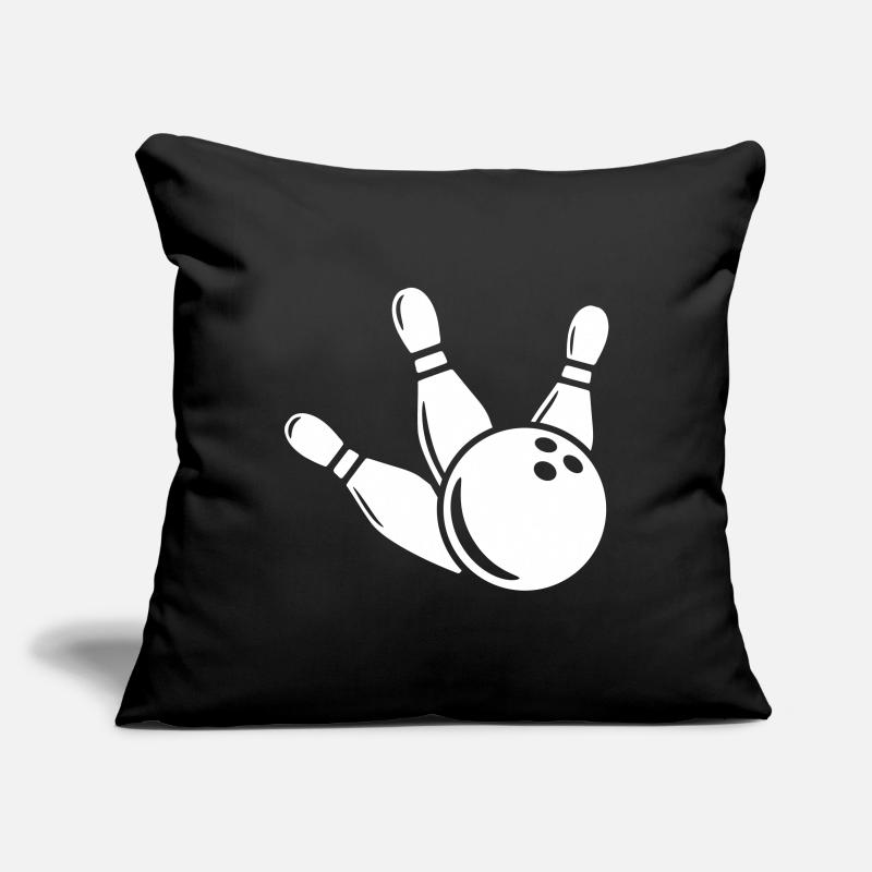 Bowling Bowling Boule de bowling Bowling Boule de bowling Bowling Housse de coussin décorative 45 x 45 cm