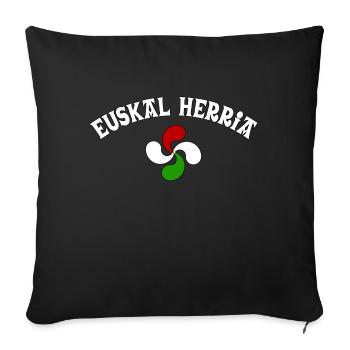 Euskal Herria - Sofa pillowcase 17,3'' x 17,3'' (45 x 45 cm) - black - Front