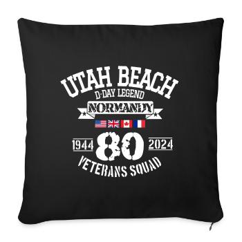 D DAY Utah 80th anniversary - Sofakissenbezug 45 x 45 cm - Schwarz - Vorne