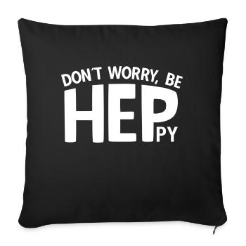 Éducation curative Infirmière Dictons HEP - Housse de coussin décorative 45 x 45 cm - noir - Devant