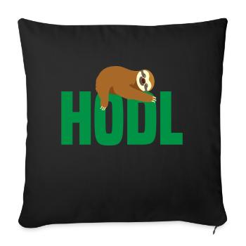 Fautier avec Bitcoin, Hodl - Housse de coussin décorative 45 x 45 cm - noir - Devant