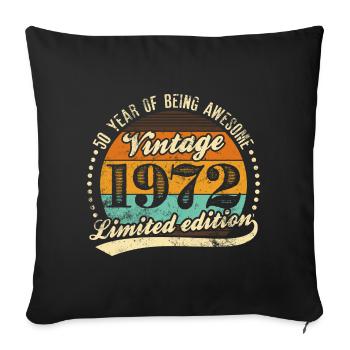 Vintage 1979 Limited Edition - Sofa pillowcase 17,3'' x 17,3'' (45 x 45 cm) - black - Front