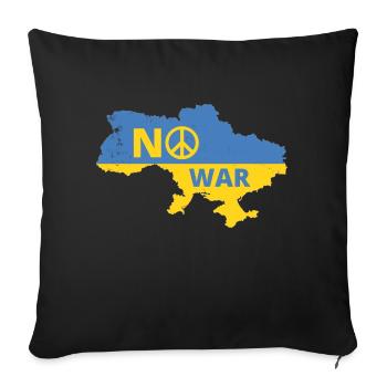 Non était la paix en Europe Ukraine мир Guerre de paix - Housse de coussin décorative 45 x 45 cm - noir - Devant