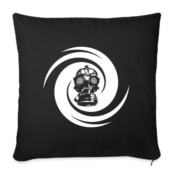 Gas Mask - Freetekno - Sofa pillowcase 17,3'' x 17,3'' (45 x 45 cm) - black - Front