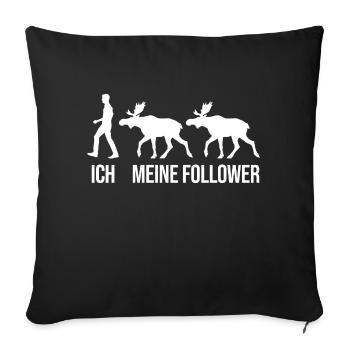 Ich Meine Follower Schweden Norwegen Elch - Sofakissenbezug 45 x 45 cm - Schwarz - Vorne