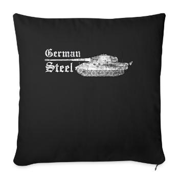 Tiger Panzer 2e Guerre mondiale 1943 Panzer pilote soldat - Housse de coussin décorative 45 x 45 cm - noir - Devant