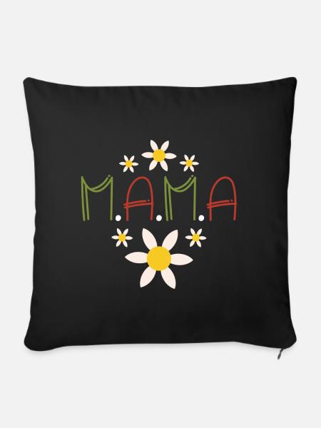 Mamma - Sofakissenbezug 45 x 45 cm - Schwarz