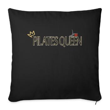 Entraînement physique Pilates Queen - Housse de coussin décorative 45 x 45 cm - noir - Devant