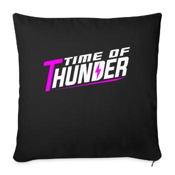 PINK POWER - Sofakissenbezug 45 x 45 cm - Schwarz - Vorne