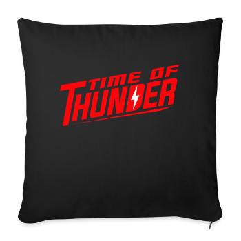 RED POWER - Sofa pillowcase 17,3'' x 17,3'' (45 x 45 cm) - black - Front