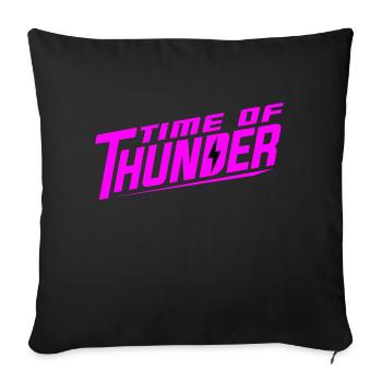 PINK POWER - Sofakissenbezug 45 x 45 cm - Schwarz - Vorne