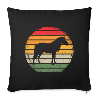 Horse Vintage - Sofa pillowcase 17,3'' x 17,3'' (45 x 45 cm) - black - Front