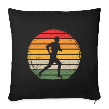 Runner Vintage - Sofa pillowcase 17,3'' x 17,3'' (45 x 45 cm) - black - Front