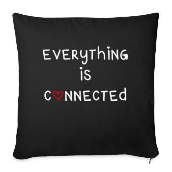 everything is connected love connection relationship - Sofa pillowcase 17,3'' x 17,3'' (45 x 45 cm) - black - Front