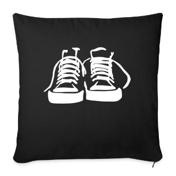 Sneakers For Dark - Sofa pillowcase 17,3'' x 17,3'' (45 x 45 cm) - black - Front