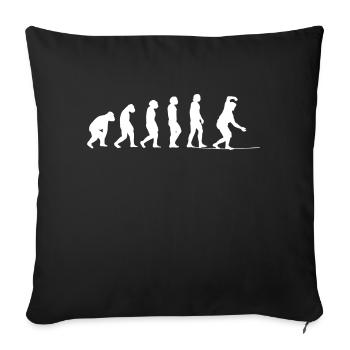Slackline Cadeau Slackliner Tricklining - Housse de coussin décorative 45 x 45 cm - noir - Devant