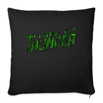 GREEN POWER - Sofa pillowcase 17,3'' x 17,3'' (45 x 45 cm) - black - Front