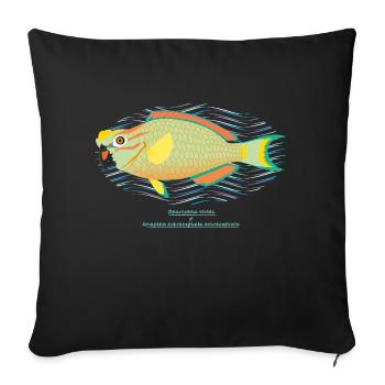 Parrotfish / Hybrid - Sofa pillowcase 17,3'' x 17,3'' (45 x 45 cm) - black - Front