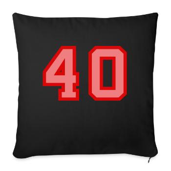 Cool Retro Retrostyle Numéro de maillot numéro de dos - Housse de coussin décorative 45 x 45 cm - noir - Devant