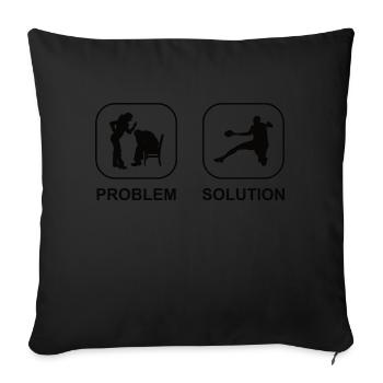 Joueur de handball Handball Handball Handball Club - Housse de coussin décorative 45 x 45 cm - noir - Devant