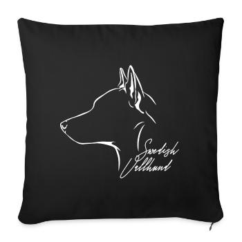 SUÉDOIS VALLHUND Profil Chiens Wilsigns - Housse de coussin décorative 45 x 45 cm - noir - Devant