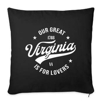 Virginia - Sofa pillowcase 17,3'' x 17,3'' (45 x 45 cm) - black - Front