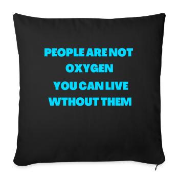funny introvert saying - Sofa pillowcase 17,3'' x 17,3'' (45 x 45 cm) - black - Front