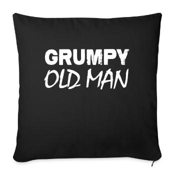 Grumpy Old Man - Sofa pillowcase 17,3'' x 17,3'' (45 x 45 cm) - black - Front