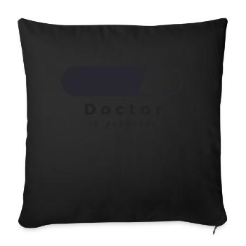 doctor in progress - Housse de coussin décorative 45 x 45 cm - noir - Devant