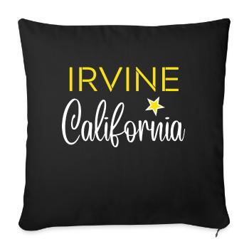 IRVINE California - Housse de coussin décorative 45 x 45 cm - noir - Devant