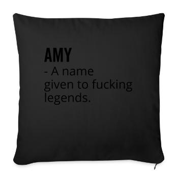 Amy un nom donné à Fucking Legends - Housse de coussin décorative 45 x 45 cm - noir - Devant