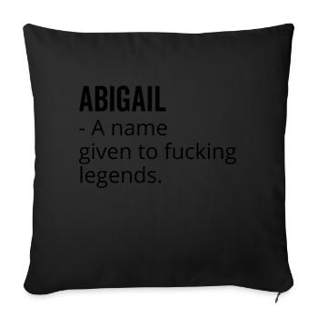 Abigail un nom donné à Fucking Legends - Housse de coussin décorative 45 x 45 cm - noir - Devant