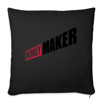 Entrepreneur Money Maker Logo - Sofa pillowcase 17,3'' x 17,3'' (45 x 45 cm) - black - Front