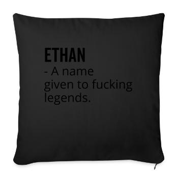 Ethan un nom donné à Fucking Legends - Housse de coussin décorative 45 x 45 cm - noir - Devant