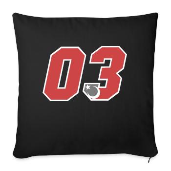 Afyon - Sofa pillowcase 17,3'' x 17,3'' (45 x 45 cm) - black - Front