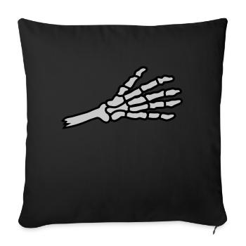 Les mains atteignent la main coupée - Housse de coussin décorative 45 x 45 cm - noir - Devant