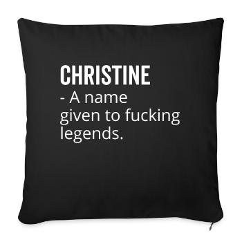 Christine un nom donné à Fucking Legends - Housse de coussin décorative 45 x 45 cm - noir - Devant