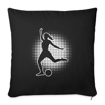 Football players Football matches Footballers - Sofa pillowcase 17,3'' x 17,3'' (45 x 45 cm) - black - Front