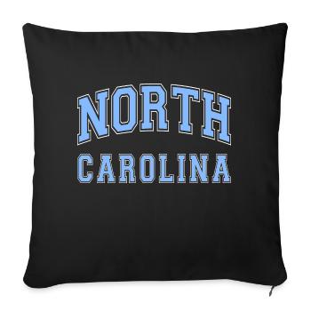 North Carolina - Sofa pillowcase 17,3'' x 17,3'' (45 x 45 cm) - black - Front