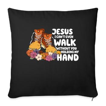 Church Religion Catholic Catholic Jesus Christ - Sofa pillowcase 17,3'' x 17,3'' (45 x 45 cm) - black - Front