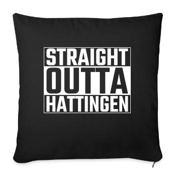 Straight Outta Hattingen Hattinger Ruhr - Sofa pillowcase 17,3'' x 17,3'' (45 x 45 cm) - black - Front